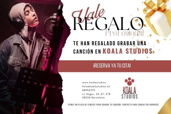 Vale Regalo Profesional Grabacion Koala Studios